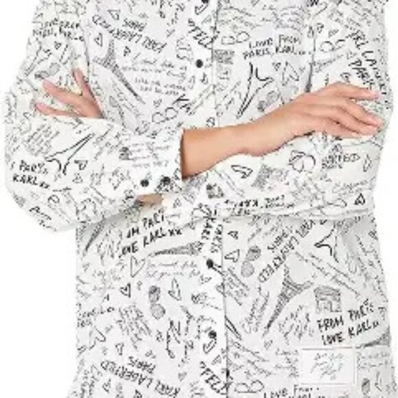Karl Lagerfeld Sketch Button Up Classic fit Ladies Blouse - Size Medium - Picture 3 of 17